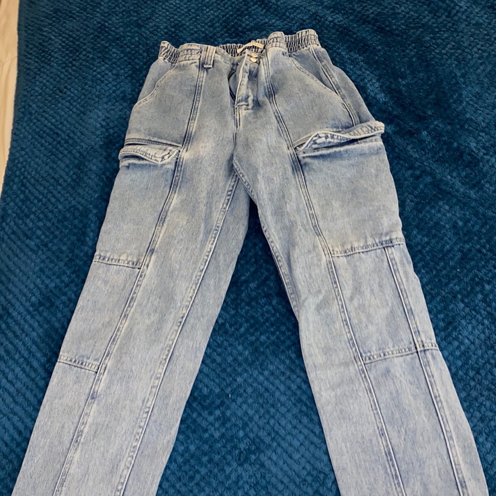 cargo blue jeans